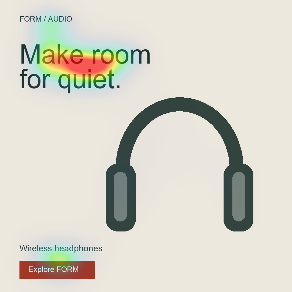 Computed attention overlay for the same ad